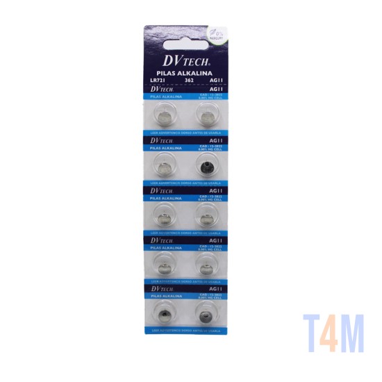 DV TECH ALKALINA BUTTON CELL BATTERY LR721/362/AG11